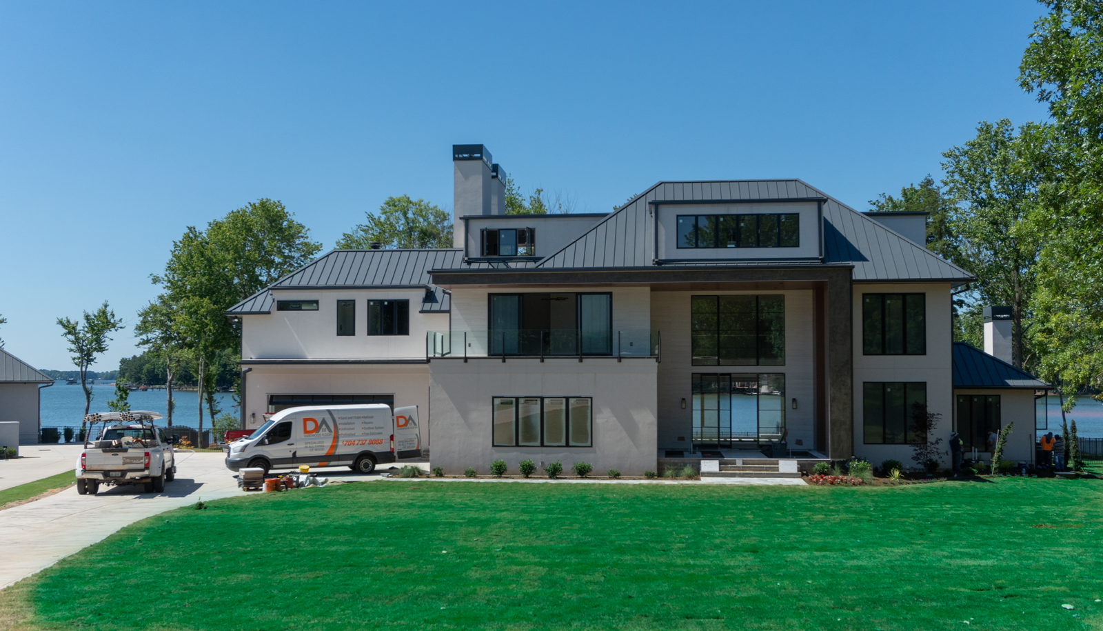 Front of one house with hardwood flooring